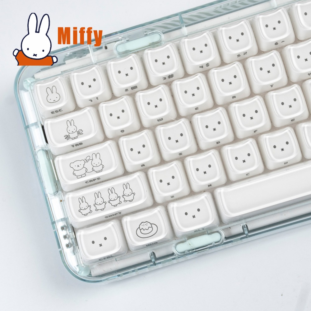 Pc Gaming Aesthetic - Kawaii Miffy Keycaps Cute Rabbit Key