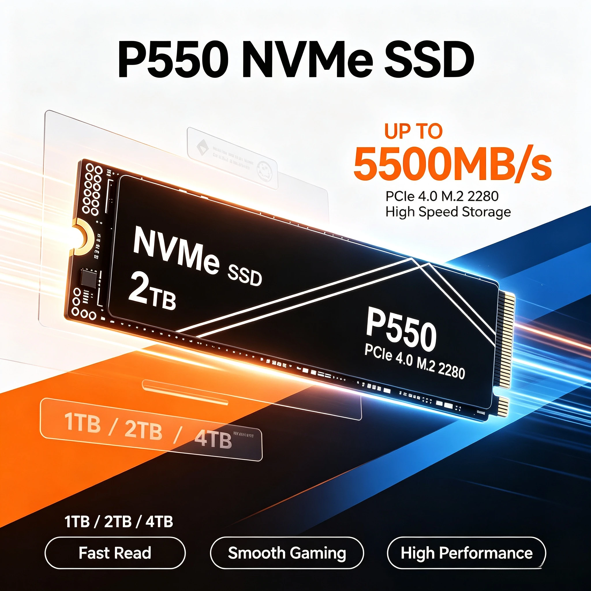 Pc Gaming News - New P550 SSD 1TB-4TB NVMe PCIe