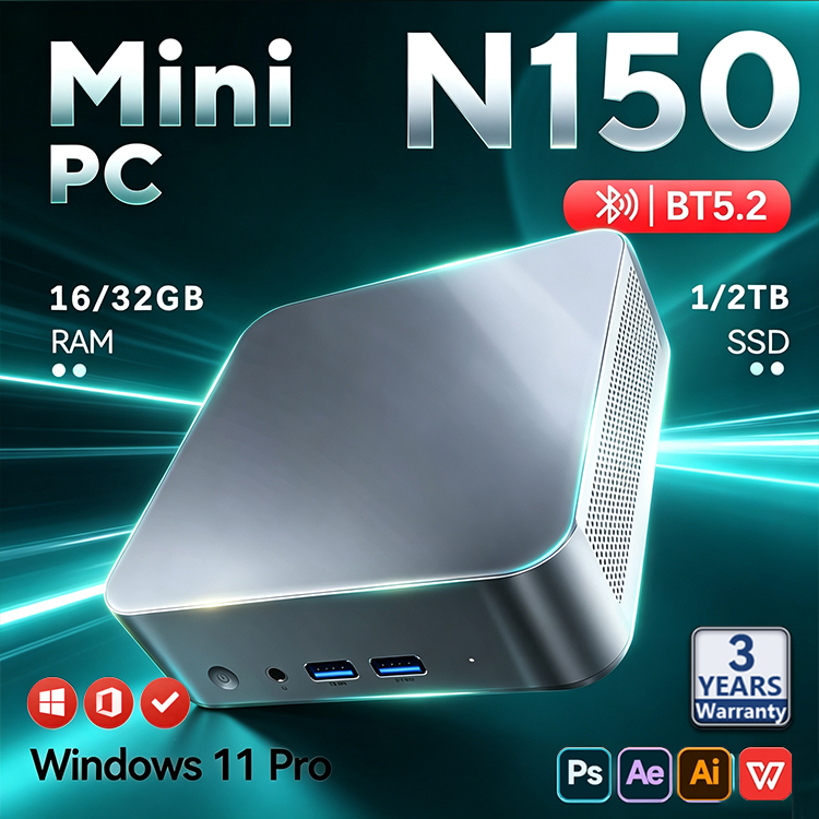Pc Gaming Aesthetic - 2026 Intel N150 Mini PC Protable