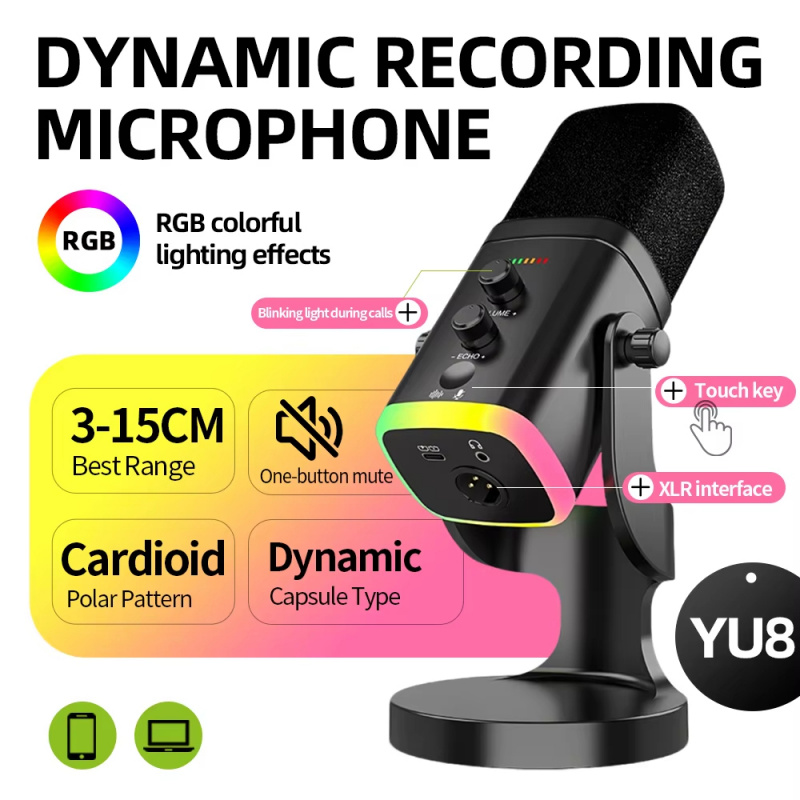 YU8 USB XLR Dynamic Microphone - đánh giá và giá Pc Gaming Youtubers