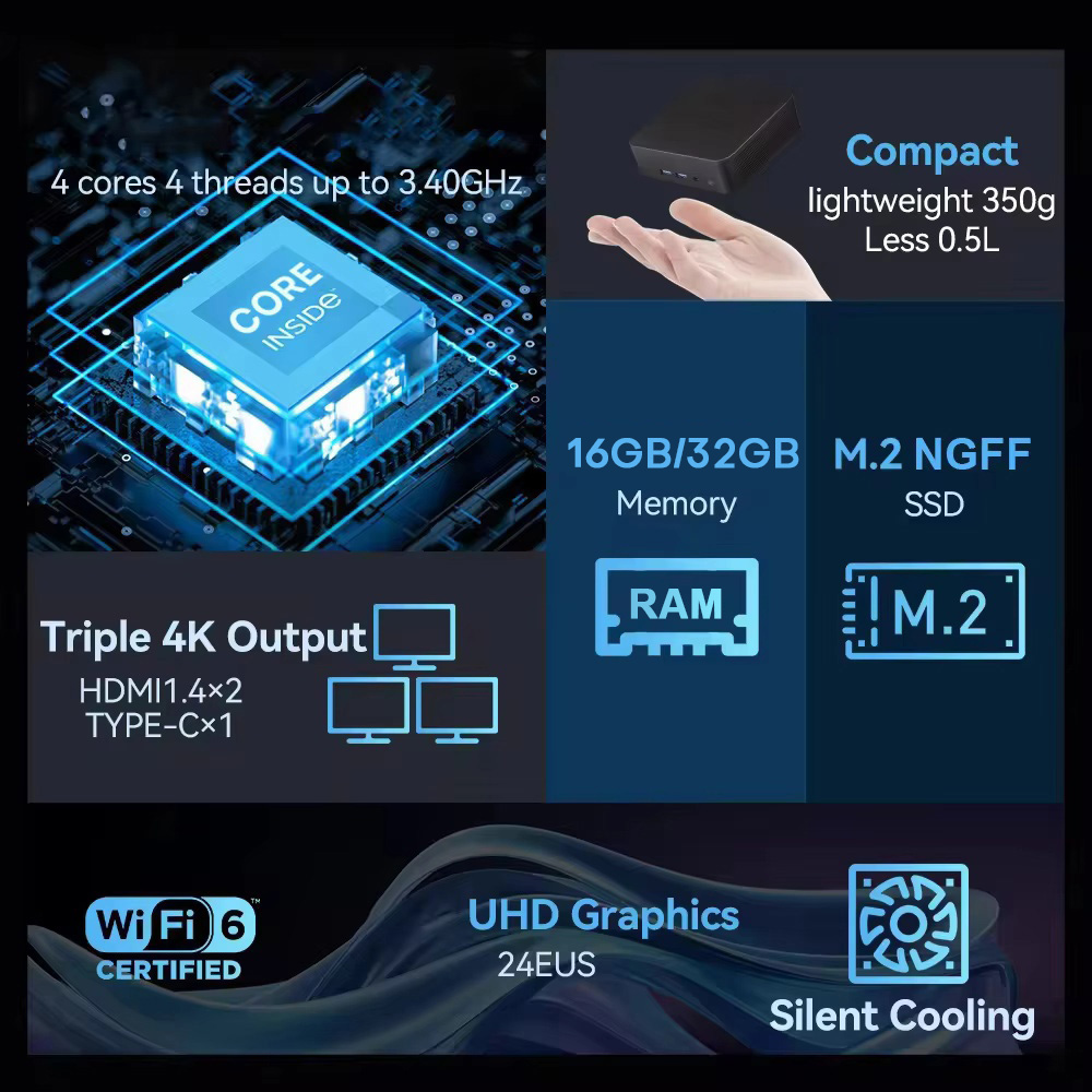 2026 Intel N150 Mini PC Protab - đánh giá và giá Pc Gaming Aesthetic
