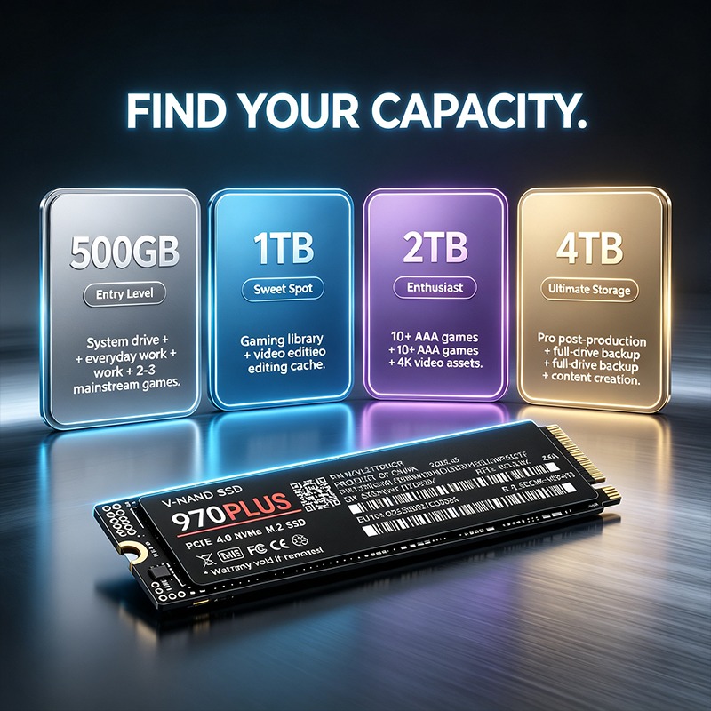 New 970 PLUS 7400MB/s Internal - đánh giá và giá Pc Gaming News