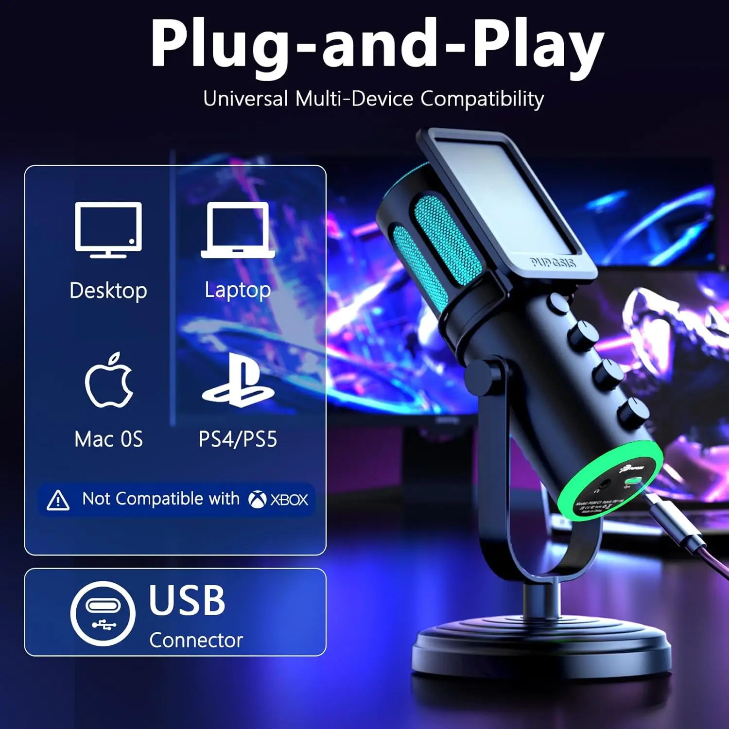 PUPGSIS USB PC Microphone, Gam - đánh giá và giá Pc Gaming Youtubers