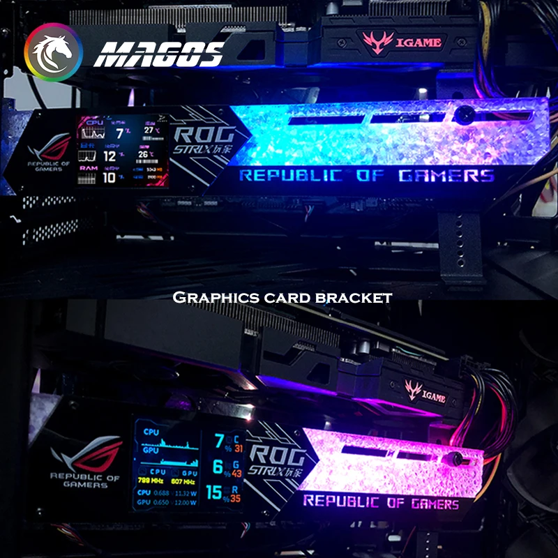 Tùy Chỉnh ARGB GPU Giá Đỡ Với  - đánh giá và giá Pc Gaming Aesthetic