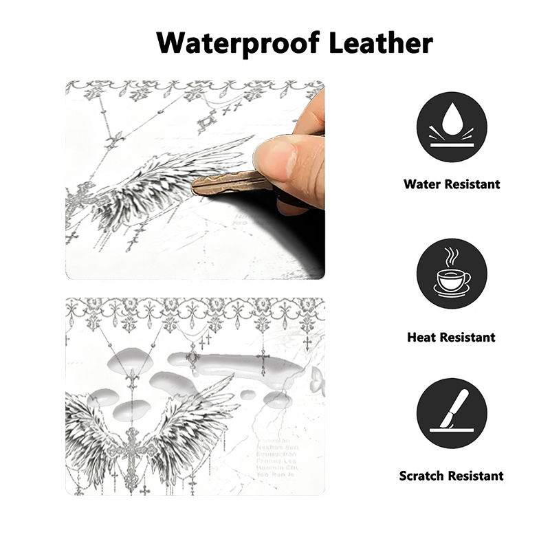 Leather Mousepad Black White A - đánh giá và giá Pc Gaming Aesthetic