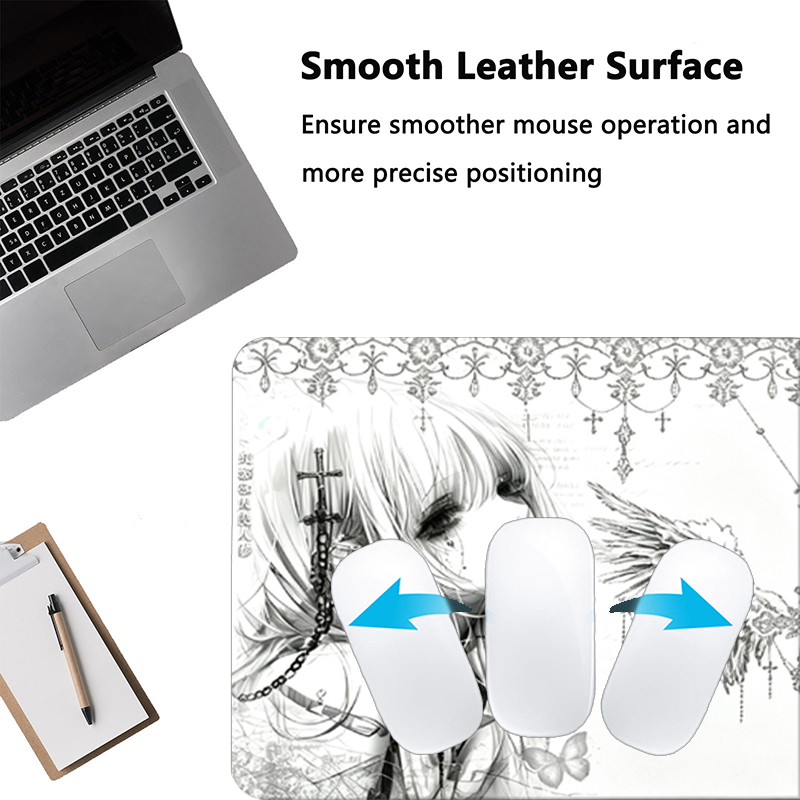 Leather Mousepad Black White A - đánh giá và giá Pc Gaming Aesthetic